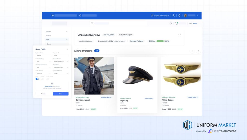 Employee self-service portal on UniformMarket